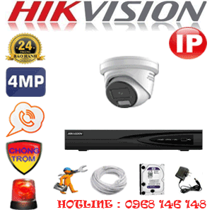 Lắp Đặt Trọn Bộ 1 Camera Ip Hikvision 4.0Mp (Hik-41900)-HIK-41900