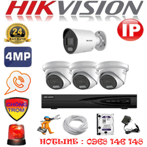 Lắp Đặt Trọn Bộ 4 Camera Hikvision 2.0Mp (Hik-23516)-HIK-439110