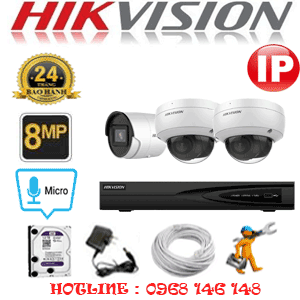 Lắp Đặt Trọn Bộ 3 Camera Ip Hikvision 4.0Mp (Hik-429110)-HIK-82718