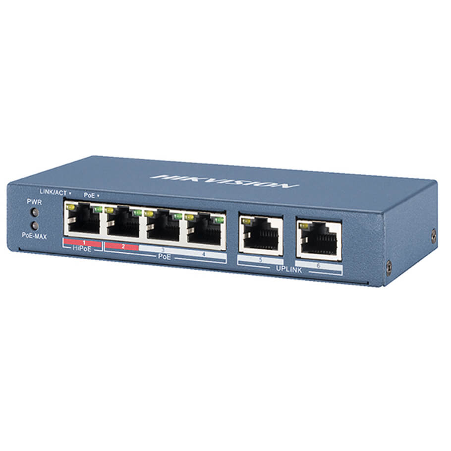 Switch poe 4 cổng hikvision DS-3E0106HP-E 2 Switch poe 4 cổng hikvision DS-3E0106HP-E